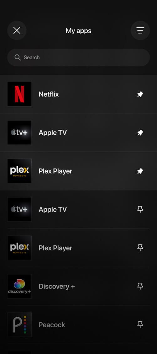 toggle apps